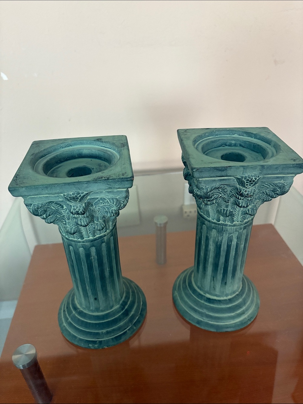 Column Candle Holders  set of 2